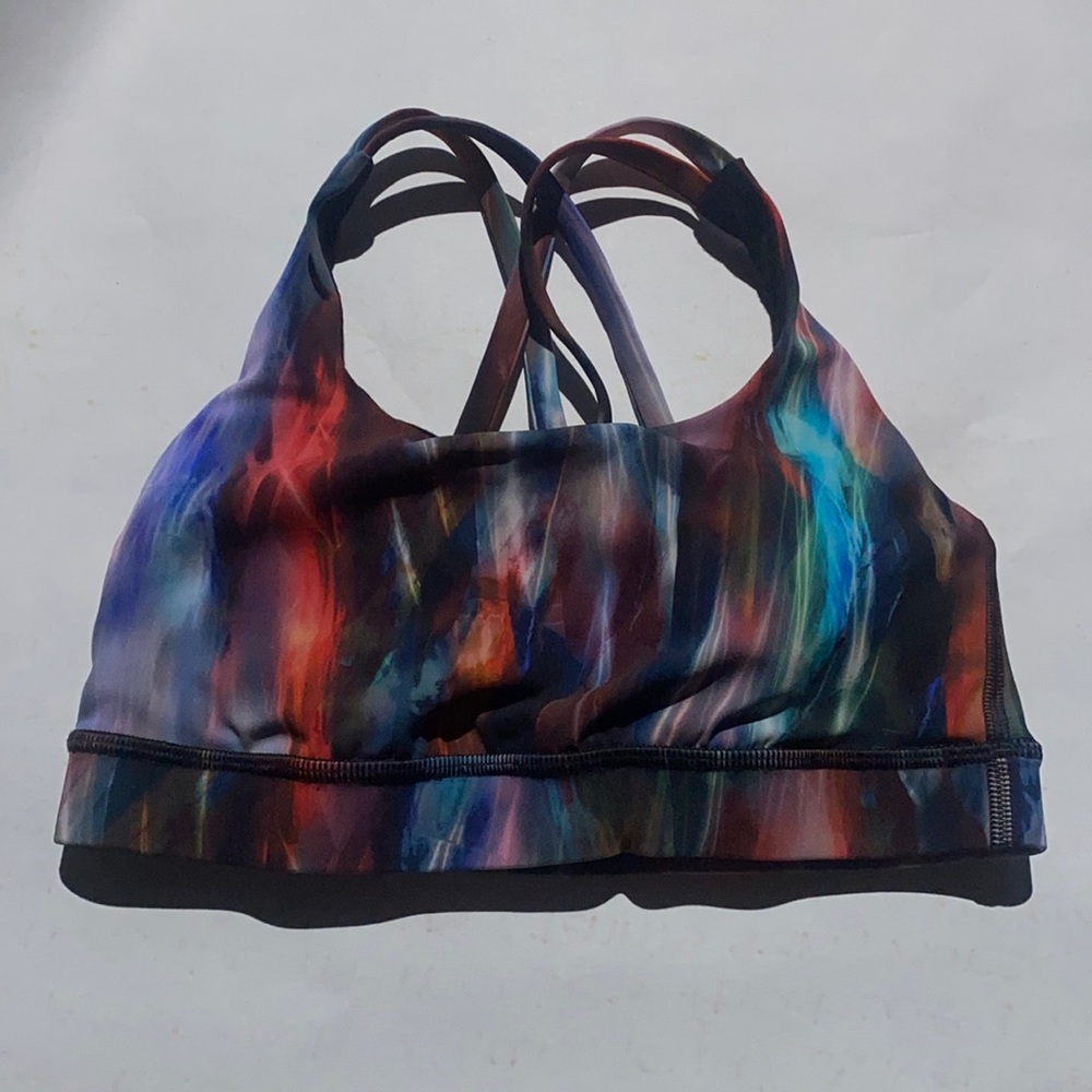 lululemon energy bra - chroma fusion multi colored - size 4